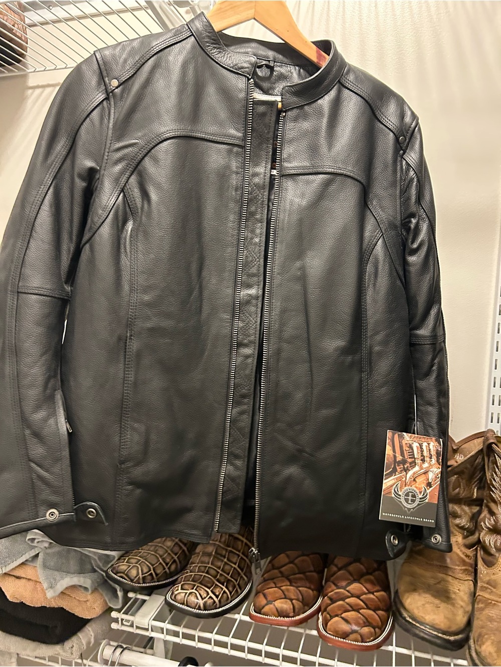 Element Men's Black Leather Bomber Jacket